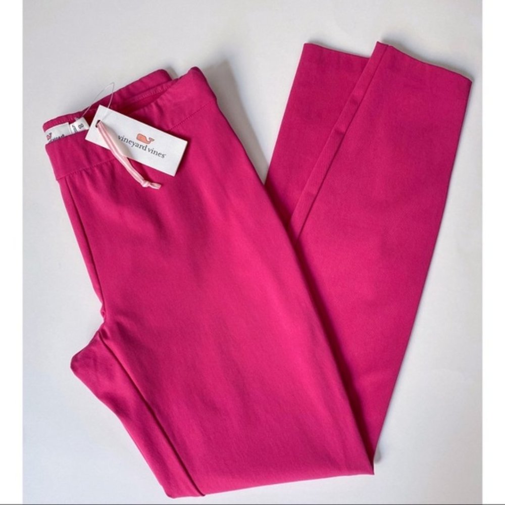 NWT VINEYARD VINES stretch woven pant cranberry 2